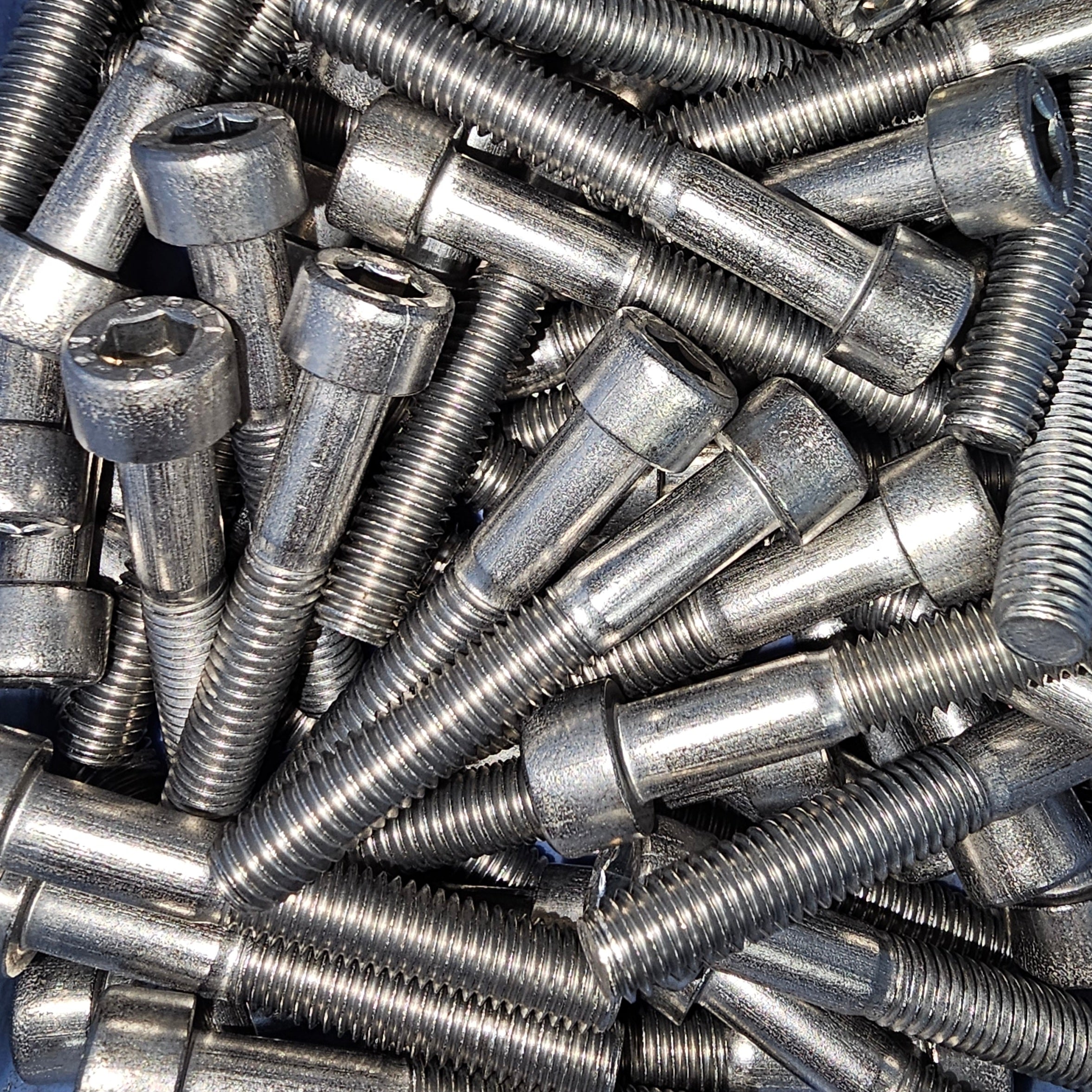 A2-70 stainless steel socket cap screw from Bolt Direct, showing a close-up of the threaded screw with hex socket head.