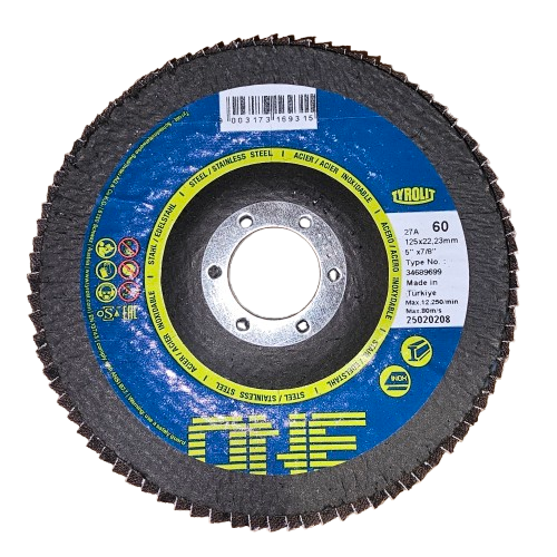 Bolt Direct 125mm grinding discs shown, featuring durable abrasive surface for metal grinding and polishing tasks.