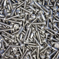Stainless steel 8G Pan Square Self Tapping Screw from Bolt Direct, showing the screw's head and threads for metal fastening.