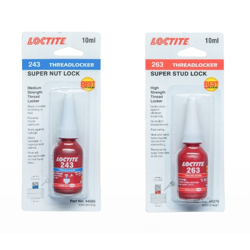 Loctite Thread Locker in a small tube from Bolt Direct, used for secure fastening of threaded fasteners.
