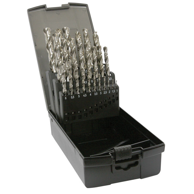 Set of Bolt Direct HSS drill bits with sharp cutting edges, displayed on a white background.