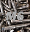 Stainless steel M6 bolts from Bolt Direct, showing shiny, threaded metal fasteners ideal for construction and assembly.